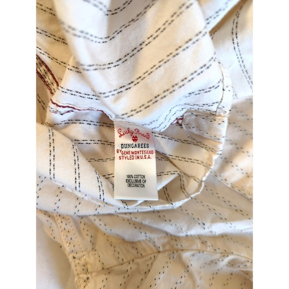 Vtg Lucky Brand Shirt Men L Embroidered Back Long Sleeve Hipster Cool Guy Hippy - Picture 9 of 12